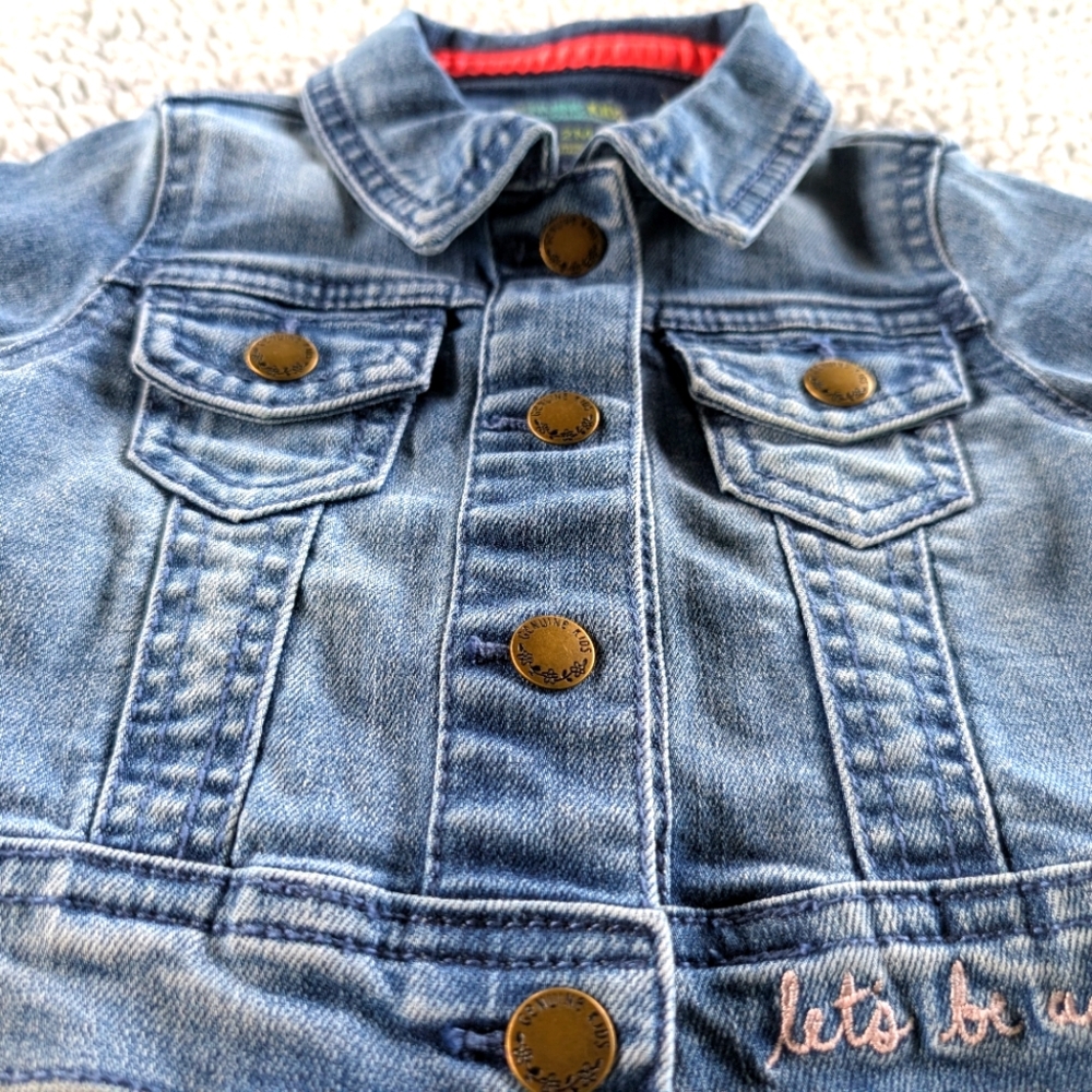 Osh Kosh Genuine Kids, Girl's Denim Jacket , 12 Months, EUC
